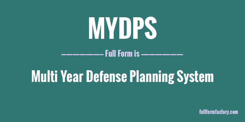 mydps-full-form