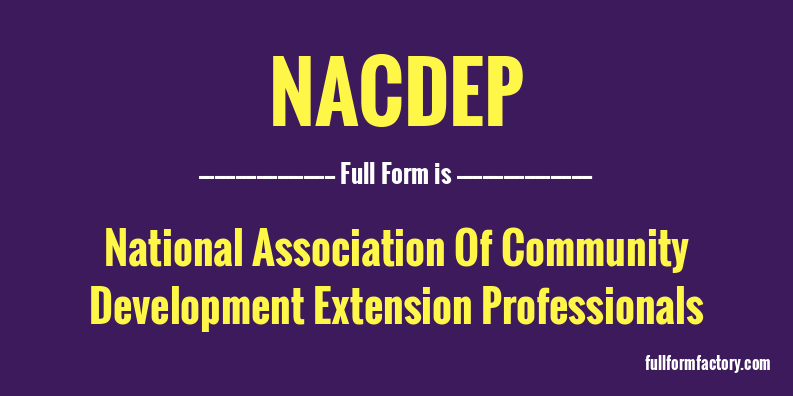 nacdep-full-form