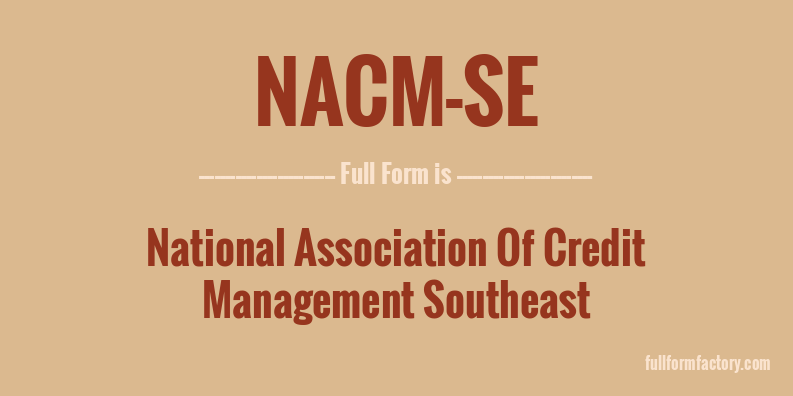 nacm-se-full-form