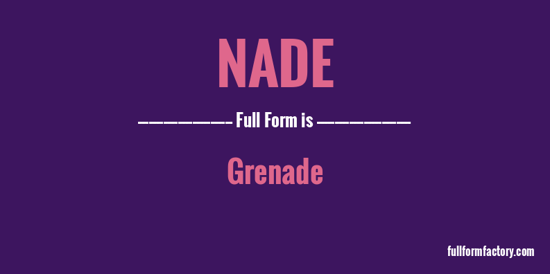 nade-full-form
