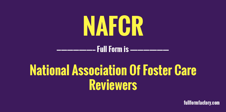 nafcr-full-form