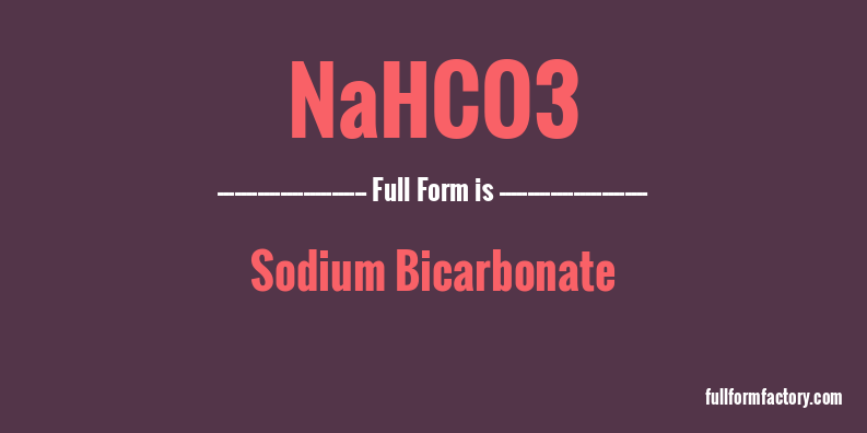 nahco3-full-form