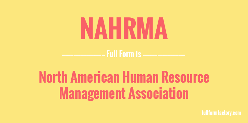 nahrma-full-form