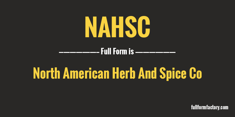 nahsc-full-form