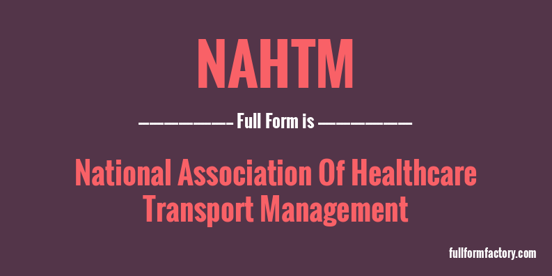 nahtm-full-form