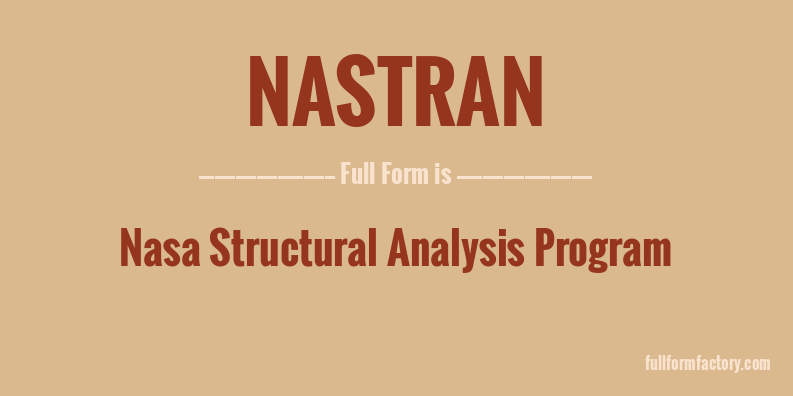 nastran-full-form