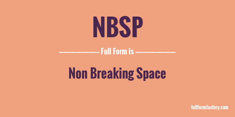 nbsp-full-form