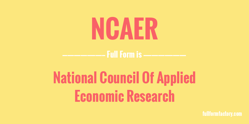 ncaer-full-form