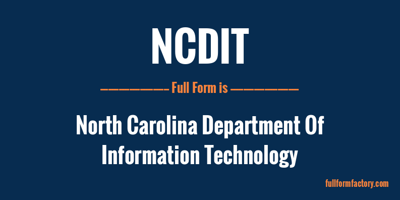 ncdit-full-form
