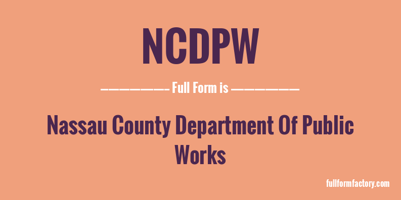 ncdpw-full-form