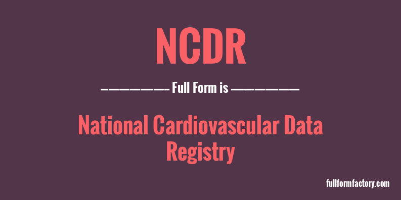 ncdr-full-form