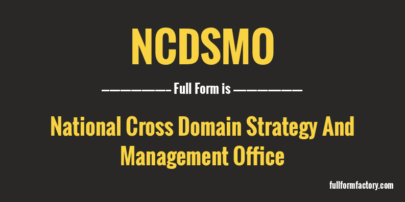 ncdsmo-full-form