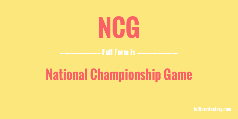ncg-full-form