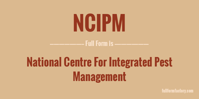 ncipm-full-form