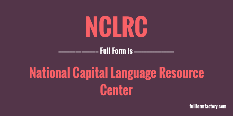 nclrc-full-form