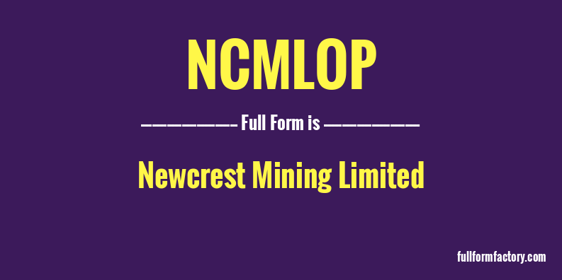ncmlop-full-form