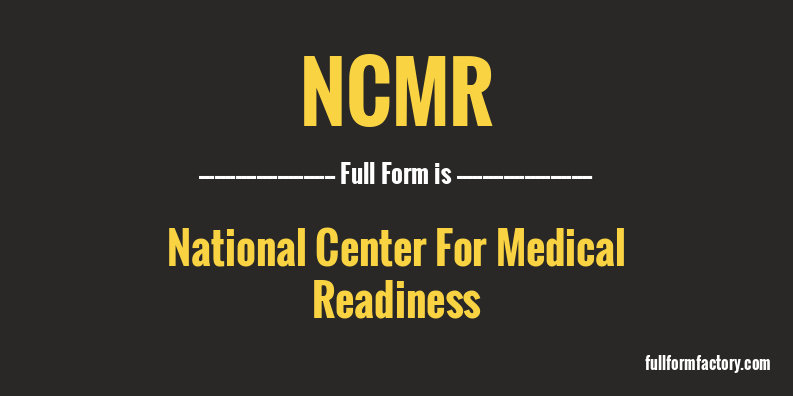 ncmr-full-form