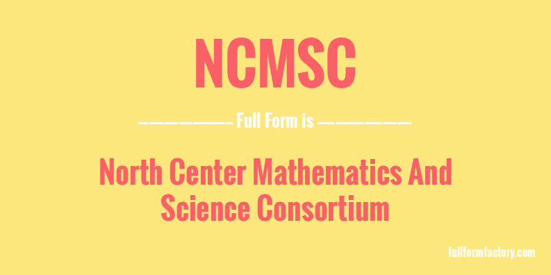 ncmsc-full-form