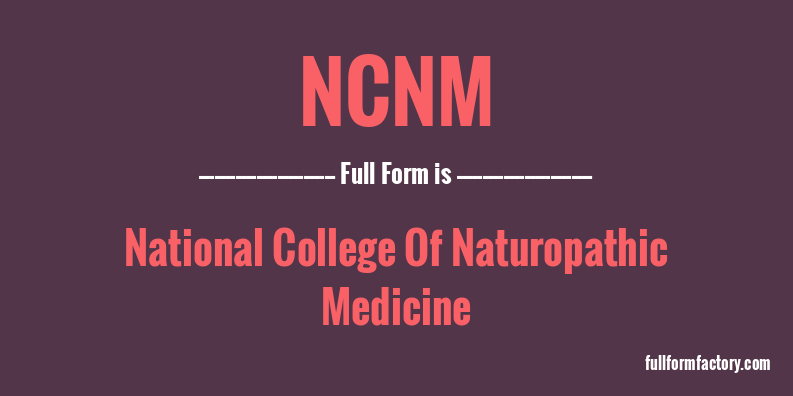 ncnm-full-form