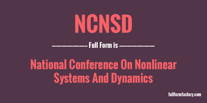 ncnsd-full-form