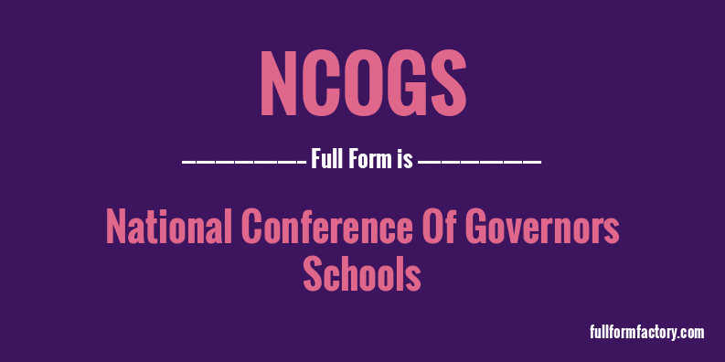 ncogs-full-form