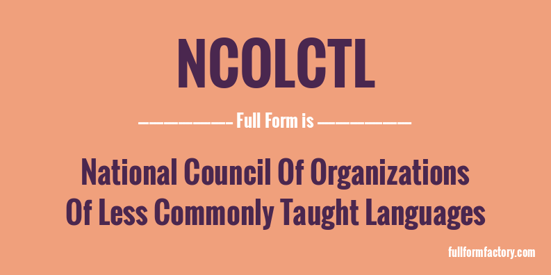 ncolctl-full-form