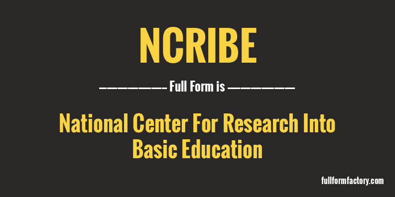 ncribe-full-form