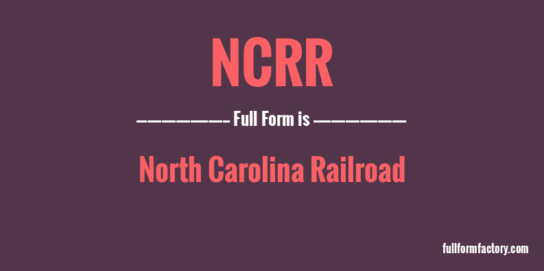 ncrr-full-form