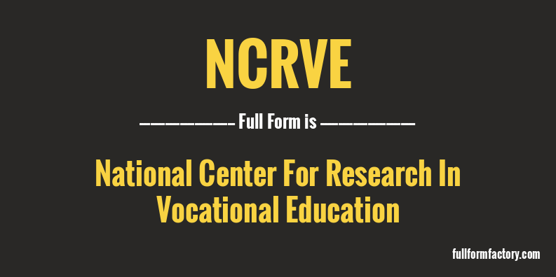 ncrve-full-form