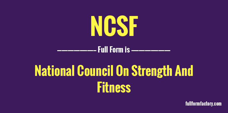ncsf-full-form
