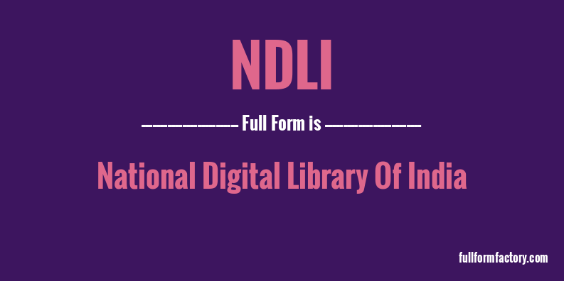 ndli-full-form