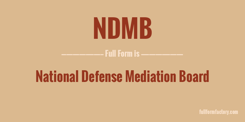 ndmb-full-form