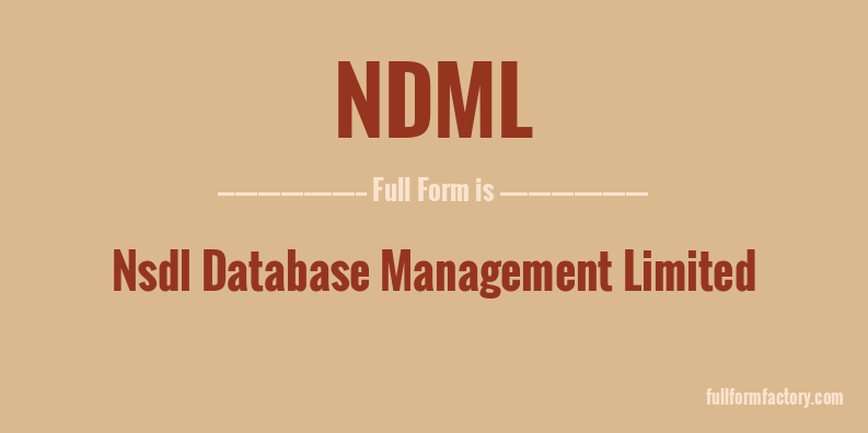 ndml-full-form