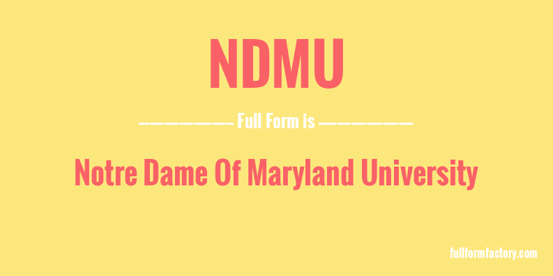 ndmu-full-form