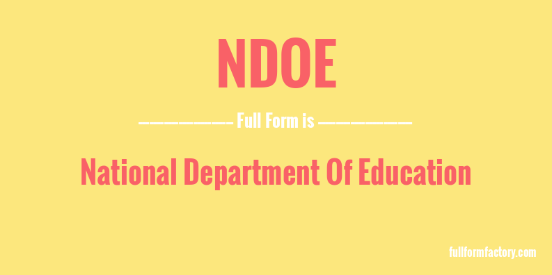 ndoe-full-form
