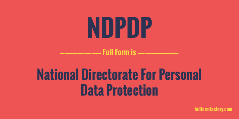 ndpdp-full-form