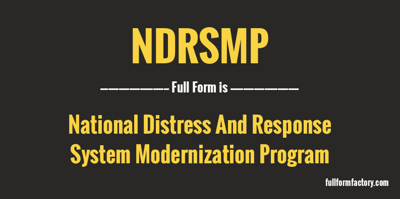 ndrsmp-full-form