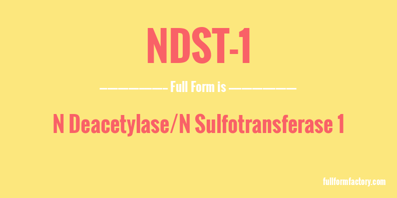 ndst-1-full-form