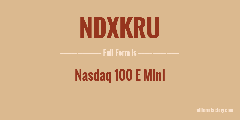 ndxkru-full-form