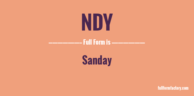 ndy-full-form