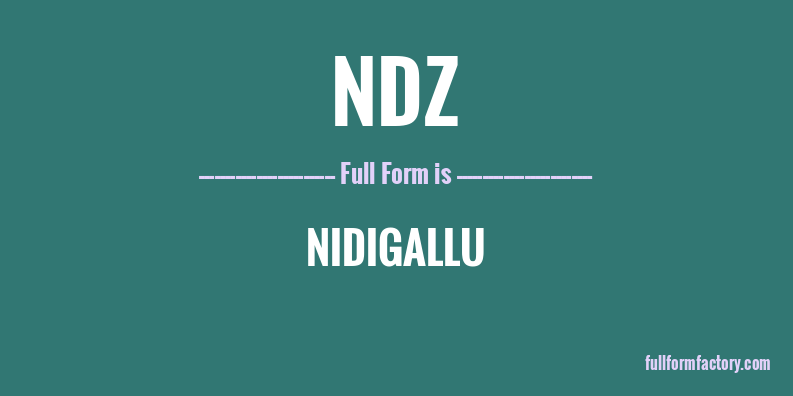 ndz-full-form