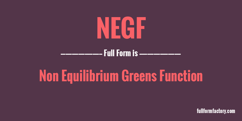 negf-full-form