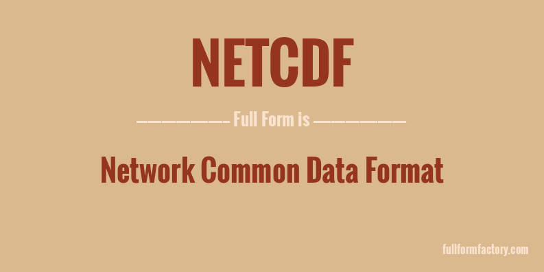 netcdf-full-form