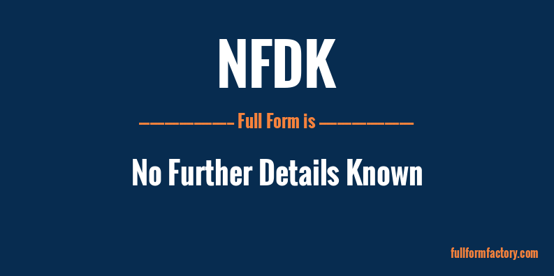 nfdk-full-form