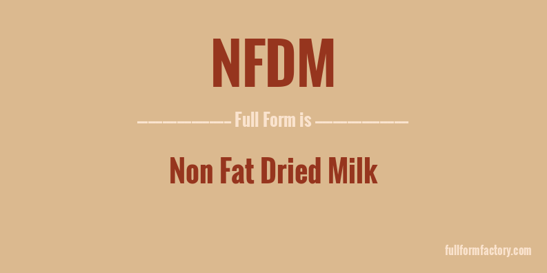 nfdm-full-form