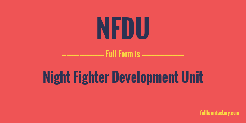 nfdu-full-form