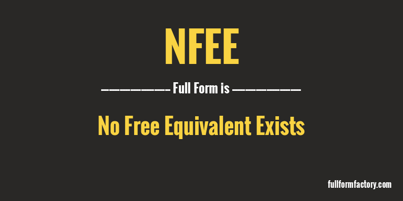nfee-full-form