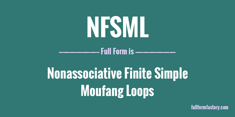 nfsml-full-form