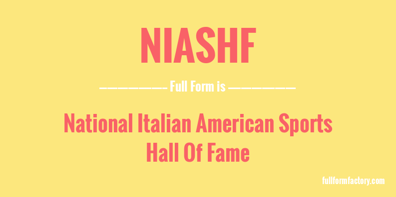 niashf-full-form