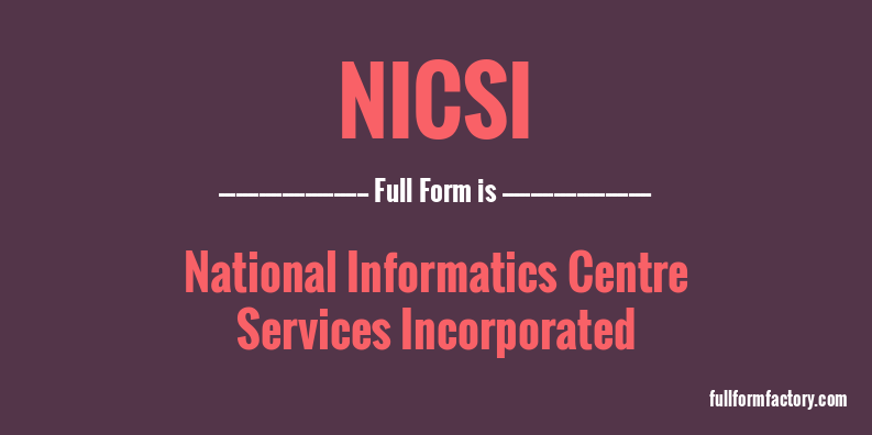 nicsi-full-form